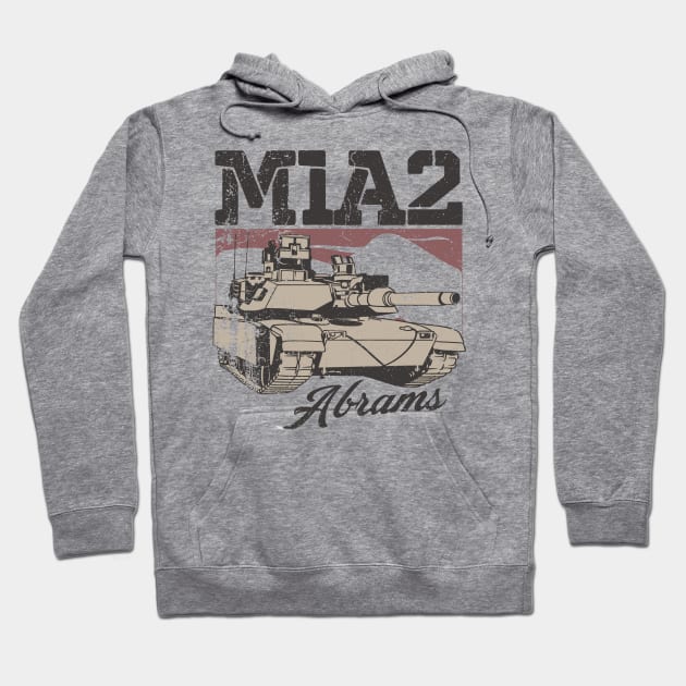 M1A2 Abrams - American Desert Storm Tank Hoodie by Distant War